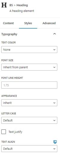 BS > Heading – BlockStrap