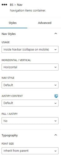 BS > Nav – BlockStrap